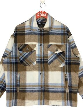 Zara Multicolor Wool Blend Jacket